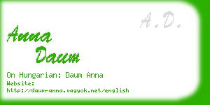 anna daum business card